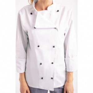 Kokandusvest Chicago pikkade varrukatega valge XXL suurus - Whites Chefs Clothing - Fourniresto