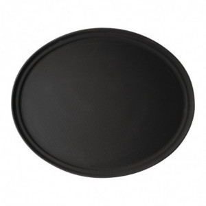 Serveeplaadi ovaalne klaaskiust libisemisvastane Camtread must - Cambro - Fourniresto