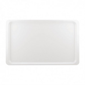 Polyester GN1/1 530x325mm White Service Tray - Roltex - Fourniresto