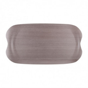 Serveelaua Wave 43x23cm hallikaspruun puit - Roltex - Fourniresto