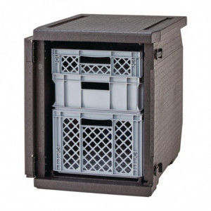 Eeslaadimisega Epp 600 x 400 mm esiküljega konteiner ilma liuguriteta - 155L - Cambro