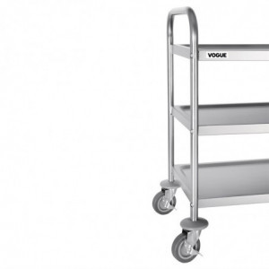 Roostevabast terasest koristuskäru - 3 taset - L 710 x P 405mm - 128Kg - Vogue