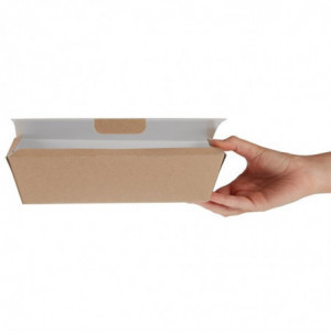 Komposteeritavad Kraft toidukarbid - L 250mm - 150 tk komplektis - Colpac