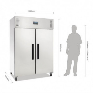 Positiivne GN kahekordse uksega külmkapp G-seeria - 1200L - Polar
