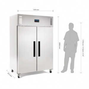 Külmik sügavkülmaga GN topeltuksed seeria G - 1200L - Polar - Fourniresto