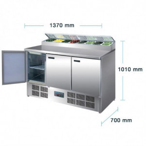 Jahutatud ettevalmistuslett pitsade ja salatite jaoks, seeria G - 390L Polar - Fourniresto