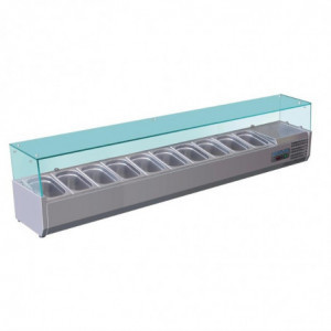 Vitriin koostisosadega, külmik, seeria G - 10 X GN 1/4 - Polar - Fourniresto