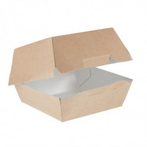 Kõrgekvaliteedilised kompostitavad Kraft Burgeri karbid - L 108mm - 250 tk - Colpac