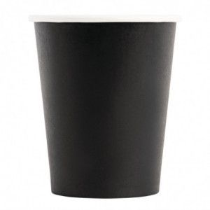 Ühekordsed mustad kuumade jookide topsid - 225 ml - 1000 tk komplekt - Fiesta