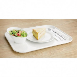 Iseteenindusega klaaskiust helehall plateau 355 x 460 mm - Olympia KRISTALLON - Fourniresto