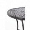 Ümar aukudega terasest bistroolaud - must - 600 mm - Bolero - Fourniresto