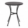 Ümar aukudega terasest bistroolaud - must - 600 mm - Bolero - Fourniresto