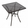 Ruudukujuline avatud terasest bistroolilaud - must - 700 mm - Bolero - Fourniresto