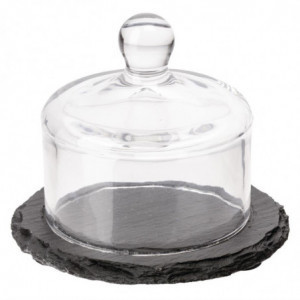 Slate plateau with glass dome - APS - Fourniresto