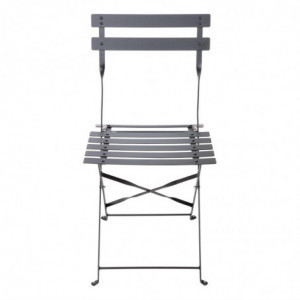 Terrassitoolid terasest - mustad - 2 tk komplektis - Bolero - Fourniresto