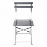 Terrassitoolid terasest - mustad - 2 tk komplektis - Bolero - Fourniresto