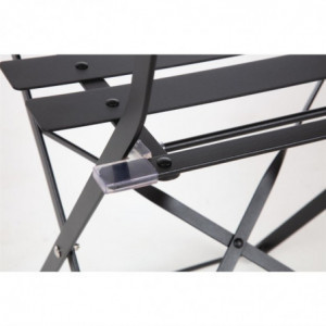 Terrassitoolid terasest - mustad - 2 tk komplektis - Bolero - Fourniresto