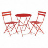 Terrassitoolid terasest - punased - 2 tk komplektis - Bolero - Fourniresto