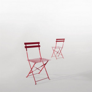 Terrassitoolid terasest - punased - 2 tk komplektis - Bolero - Fourniresto