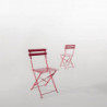 Terrassitoolid terasest - punased - 2 tk komplektis - Bolero - Fourniresto