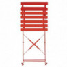 Terrassitoolid terasest - punased - 2 tk komplektis - Bolero - Fourniresto
