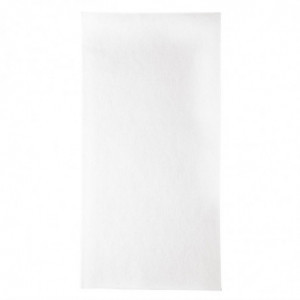 Salvrätikud Õhtusöök Valge Kompostitavad 1 Kiht - L 480 x S 480 - Voltimine 1/8 - Komplekt 360 - FourniResto