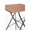 Ruudukujuline bistroolaud puiduimitatsiooniga - 600mm - Bolero - Fourniresto