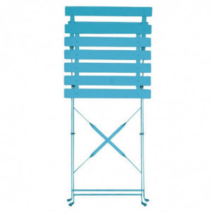 Terrassitoolid terasest - türkiissinine - 2 tk komplektis - Bolero - Fourniresto