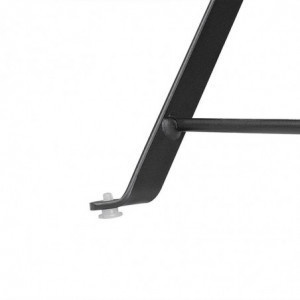 Must terassilaud ruudukujuline mustast terasest - 600 mm - Bolero - Fourniresto