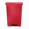 Prügikast pedaaliga Slim Jim punane - 90L - Rubbermaid