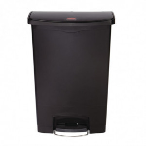 Prügikast pedaaliga Slim Jim must - 90L - Rubbermaid