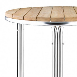 Ümmargune saare- ja alumiiniumlaud diameetriga 600 mm - Bolero - Fourniresto