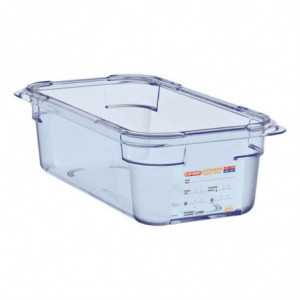 Sinine hermeetiline karp ABS - GN 1/3 100 mm - Araven - Fourniresto