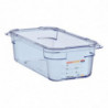 Sinine hermeetiline karp ABS - GN 1/3 100 mm - Araven - Fourniresto