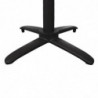 Must alumiiniumist kaldus lauajalg - L 480mm - Bolero