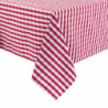 Nelikantne punaste ruutudega polüestrist laudlina 1320 x 1320mm - Mitre Essentials - Fourniresto