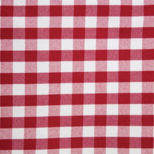 Nelikantne punaste ruutudega polüestrist laudlina 1320 x 1320mm - Mitre Essentials - Fourniresto