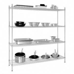 Modulaarne riiul 4 tasandiga - Kõrgus 1840mm - Vogue - Fourniresto