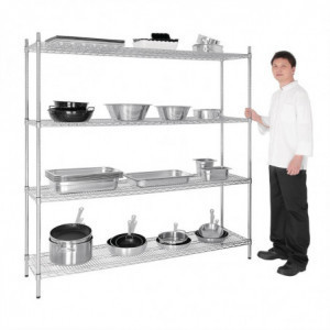 Modulaarne riiul 4 tasandiga - Kõrgus 1840mm - Vogue - Fourniresto