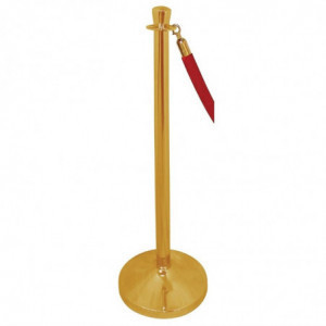 Poteau d accueil inox laiton à tête plate - Bolero - Fourniresto