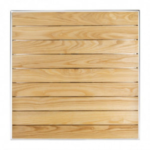 Ruudukujuline saarepuidust laud 60 x 60 cm - Bolero - Fourniresto