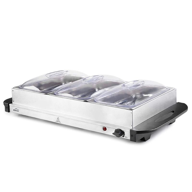 Buffet Chauffant - 3 Bacs Gn 1/3 - Lacor Buffet Chauffant - 3 Bacs Gn 1/3 - Lacor