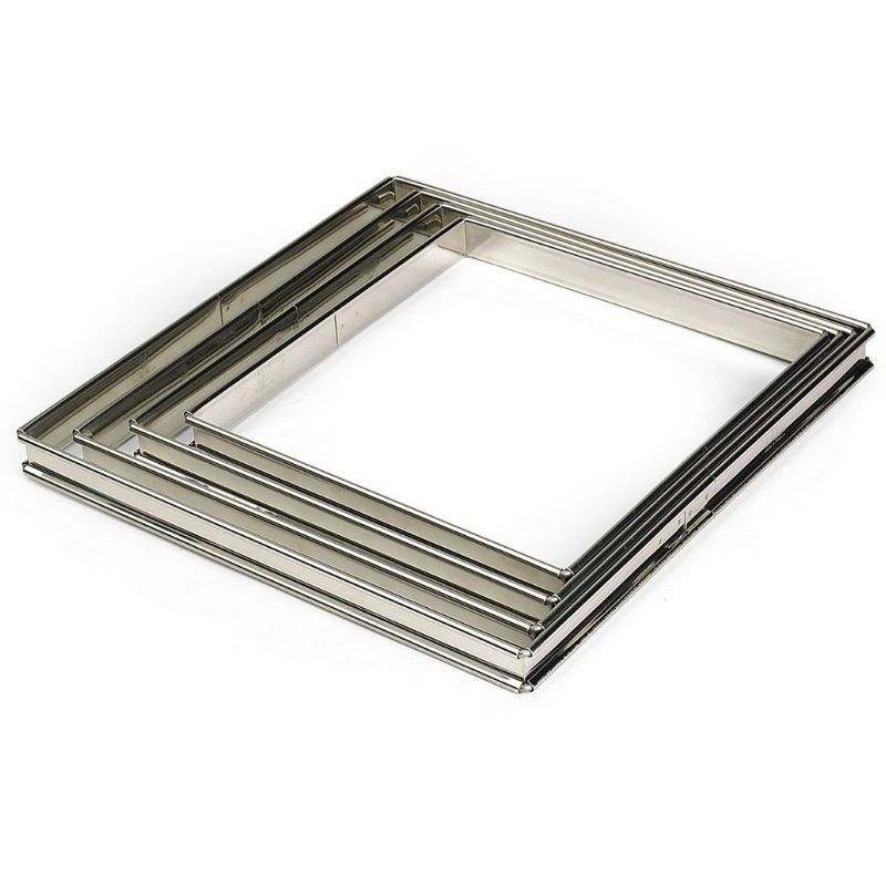 Vormikook ruudukujulises roostevabast terasest vormis - 200 x 200 mm - TELLIER Vormikook ruudukujulises roostevabast terasest vormis - 200 x 200 mm - TELLIER
