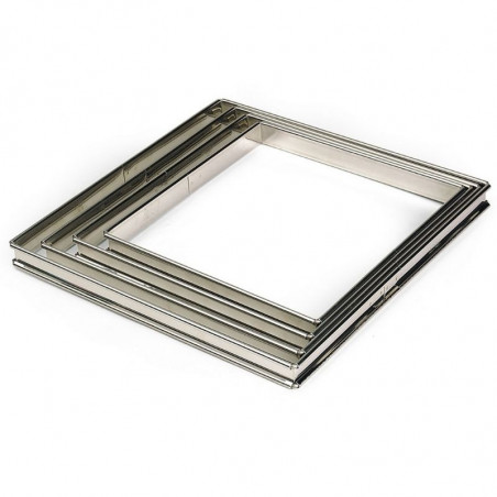 Vormikook ruudukujulises roostevabast terasest vormis - 200 x 200 mm - TELLIER