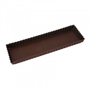 Küpsetusvormi Tarte Rectangulaire Cannelé à Fond Fixe - 350 x 110 mm - TELLIER