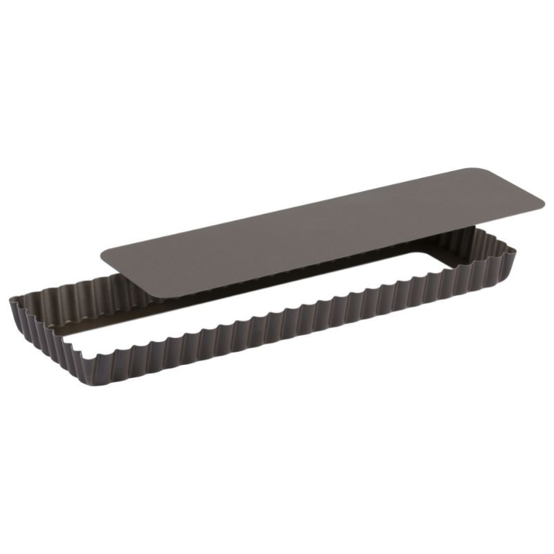 TELLIER - Ristkülikukujuline lainelise äärega eemaldatava põhjaga koogivorm - 350 x 110 mm TELLIER - Ristkülikukujuline lainelise äärega eemaldatava põhjaga koogivorm - 350 x 110 mm