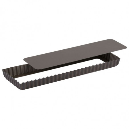TELLIER - Ristkülikukujuline lainelise äärega eemaldatava põhjaga koogivorm - 350 x 110 mm