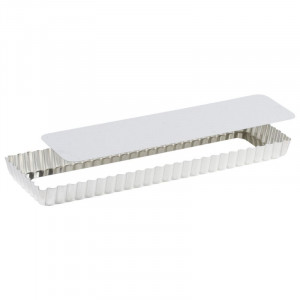 Kandiline lahtikäiva põhjaga kanneeliga pirukavorm rauast - 350 x 110 mm - TELLIER