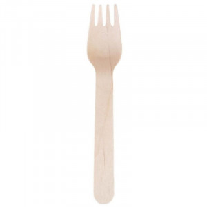 Biolagunev puidust kahvel 155 mm - 100 tk komplektis - Fiesta Green - Fourniresto