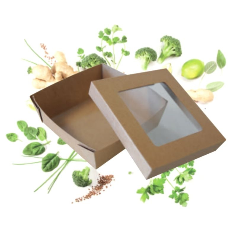 Boîte Repas à Fenêtre 140 x 140 - Ecoresponsable - Lot de 25 Boîte Repas à Fenêtre 140 x 140 - Ecoresponsable - Lot de 25